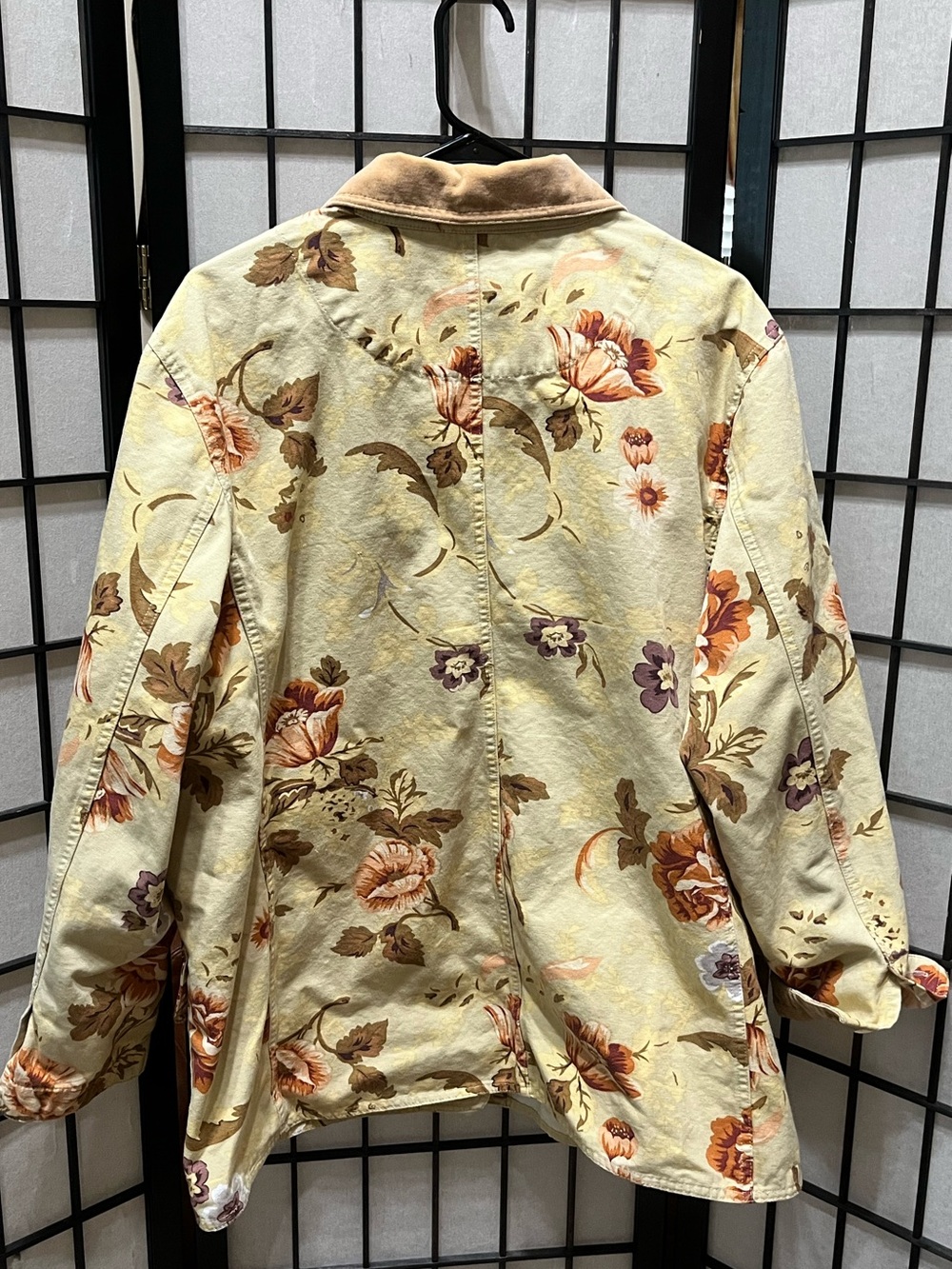 VINTAGE COLDWATER CREEK Cream Floral Cotton BARN Jacket WOMEN SIZE 1X - Picture 6 of 9